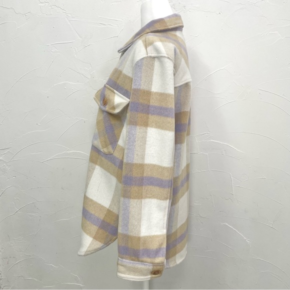Blank NYC Mountain Top White Multi Plaid Shacket - Picture 9 of 16